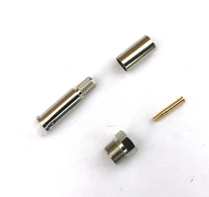5 Pack FME Female Jack Crimp RF Coaxial Coax Connector RG-58, LMR-195 Cable - Picture 1 of 3