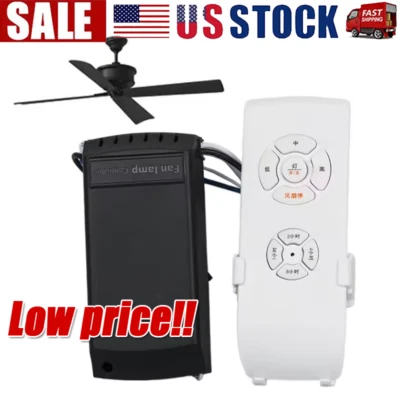 Universal Wireless Remote Control and Receiver Kits for Ceiling Fan Lamp Home - Image 1 of 4