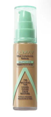 Almay Clear Complexion Foundation Makeup, Saliclyic Acid, Natural Tan #710, 1 Oz - Image 1 of 3