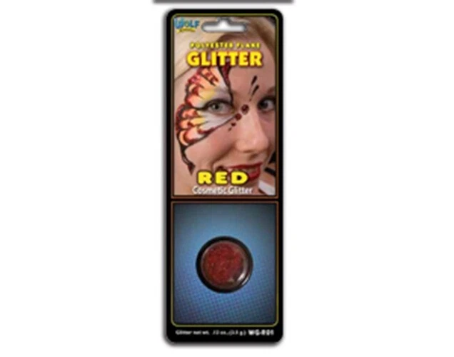 Blister brillo cosmético cardado - pintura facial o maquillaje - rosa, dorado o rojo Foto 1 de 1