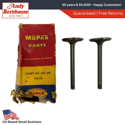 1957-1958 Desoto Dodge 325 Poly V8 par de válvulas de admissão NOS 1821239. - Imagem 1 de 4