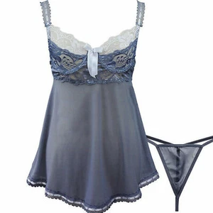 Sexy-Lencería-Prendas de dormir-Encaje-Mujer Tanga-Vestido-Ropa interior-Babydoll-Ropa de dormir - Imagen 1 de 7