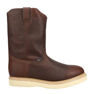 Justin Original Workboots Axe 10 Inch Electrical Soft Toe Work Mens Brown Work - Picture 1 of 5