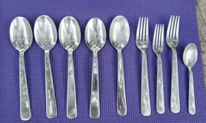 LOT OF 9-Villeroy & Boch PICCADILLY DINNER FORKS SALAD TEASPOON PLACE SPOON - Picture 1 of 5
