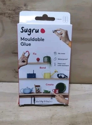 Sugru Mouldable Glue White 8-Pack x 3.5g NEW