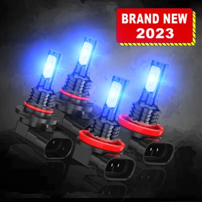 Kit de lâmpadas de faróis de LED 9005 + H11 feixe alto baixo brilhante azul gelo frio 8000K 4 peças - Imagem 1 de 4