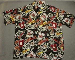 San Francisco 49ers Polo Shirt Mens 2XL Black Hawaiian Button Up Niners - Picture 1 of 12