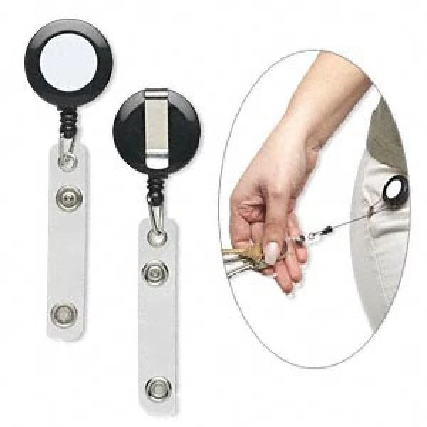 1 Badge Reel 3-1/4x1-1/4 Inch Plastic with 26-Inch Retractable Cord - Image 1 of 1
