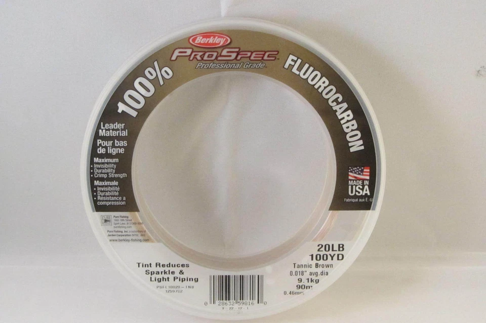 Berkley Pro Spec Fluorocarbon Leader Material 20lb 100 Yds Tannic Brown - Image 1 of 1