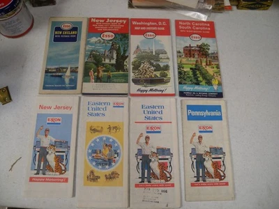 8-Vintage ESSO/EXXON Road Maps, New Jersey, D C., Carolina's Etc - Image 1 of 4