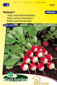 National 3 Radish Seeds: Grow Delicious, Round Half-Red/Half-White Radishes - Picture 1 of 2