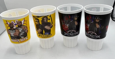 Lote de 4 Copas de Lucha WWE Dudley Boyz Outsiders Brothers of Destruction Foto 1 de 4
