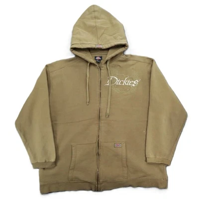 Dickies Hombres Sudadera con Capucha Calce Regular 2XLarge Cremallera Completa Deporte Informal, Marrón Foto 1 de 4
