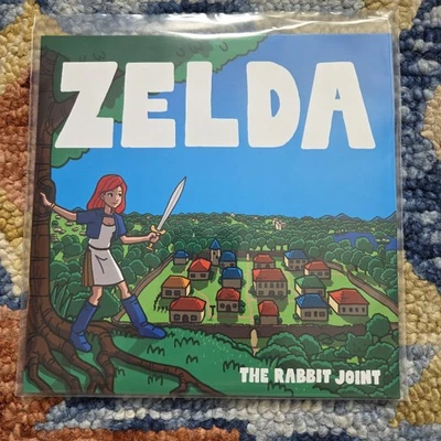 Zelda 45 by Rabbit Joint - 7" Blue Vinyl 45rpm Single Bye Balloon Link Legend Of - Image 1 of 4