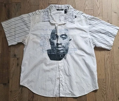 Vintage Tupac Makaveli Branded Button Down Shirt Mens Size XL - Pre-Owned - Image 1 of 4