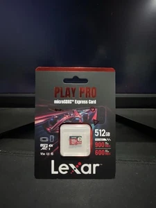 Lexar 512GB Play Pro MicroSDXC Express Card Nintendo Switch 2 MicroSD 512 GB NEW - Picture 1 of 2