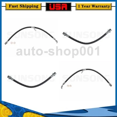 Manguera de línea de freno delantero trasero compatible con Toyota Sienna 3,0 L 2003 2002 2001 2000 1999 1998 Foto 1 de 4