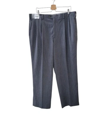 New DAVID TAYLOR 40 x 30 Charcoal Poly Rayon Slack Men - Image 1 of 4