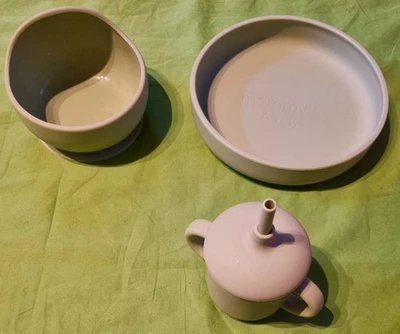 Mommy's Ark Siliko Baby Geschirrset Kindergeschirr, Baby Kinderteller Set - Bild 1 von 3