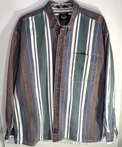 Vintage Dockers Striped Button Up Long Sleeve Men's Large - Picture 1 of 8