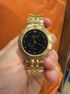 Belair Reloj Hombre Lleno de Oro Batería Nueva Suizo - Imagen 1 de 3