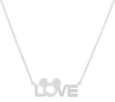 Ожерелье Diamonique Love на 90-й день рождения Микки, чистое серебро - Изображение 1 из 2