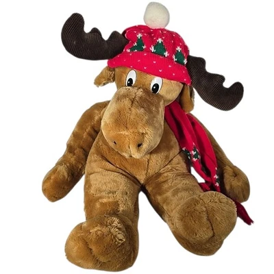 Commonwealth 1986 24 Christmas Mooseltoe Moose Holiday Stuffed Animal Plush - Image 1 of 4