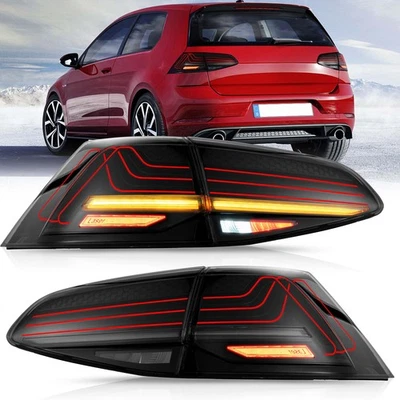 Luces traseras LED completas ahumadas VLAND para Volkswagen Golf7 MK7 2014-2016 con animación Foto 1 de 4