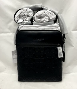Bolso de Vuelo COACH 4009 Houston en Cuero Signature Bandolera Gunmetal/Negro - Imagen 1 de 9