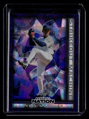 PEDRO MARTINEZ 2025 Hoja Nación de Béisbol #3/8 Hielo Púrpura Foto 1 de 2