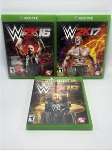 Xbox One WWE 2K16 2K17 2K19 Wrestling Video Games WWF 2k - Picture 1 of 5
