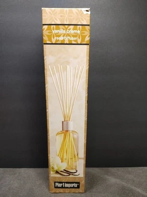 Pier 1 Imports Vanilla Creme Reed Diffuser 8 Oz -10 Reeds OPEN BOX - Image 1 of 4