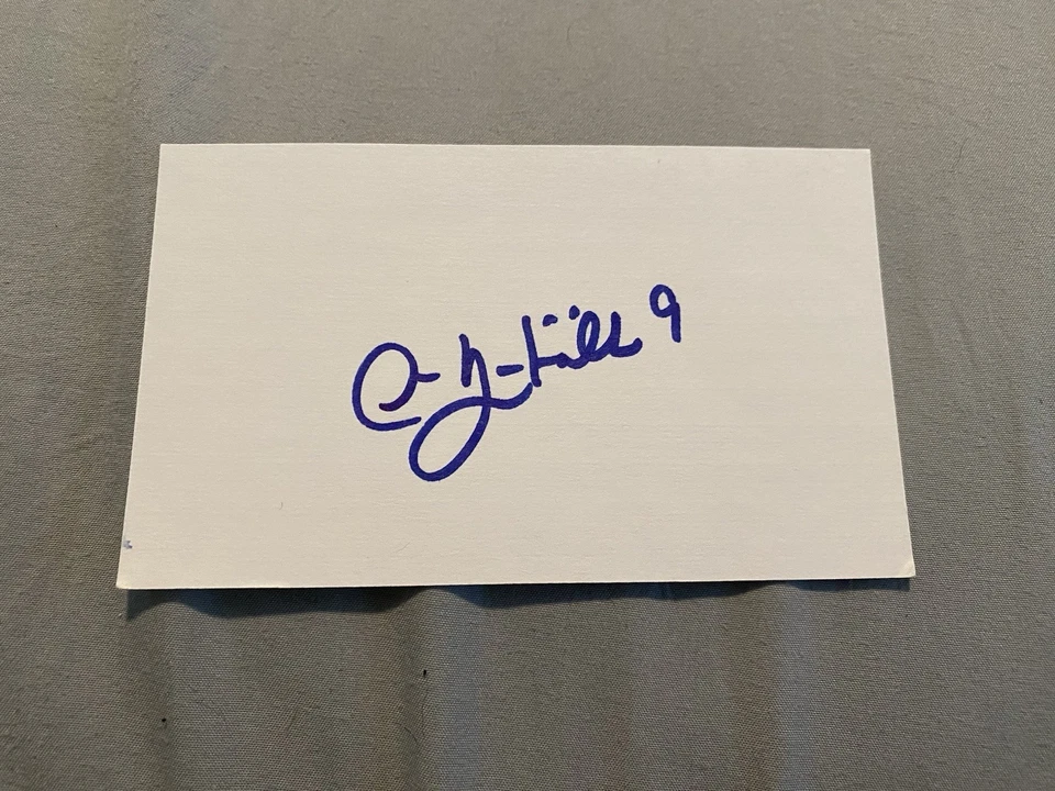 Omar Quintanilla Colorado Rockies Baseball Signed Index Card MLB - Image 1 of 1