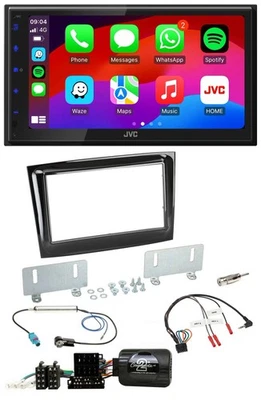 JVC Bluetooth 2DIN Lenkrad DAB USB Autoradio für Fiat Doblo VDO ab 2015 piano - Bild 1 von 4
