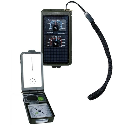 Mil-Tec Kompass 10 Funktionen Multifunktionskompass oliv Survival Wander - Bild 1 von 2