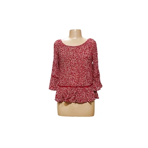Democracy Red Graphic Blouse - Picture 1 of 4