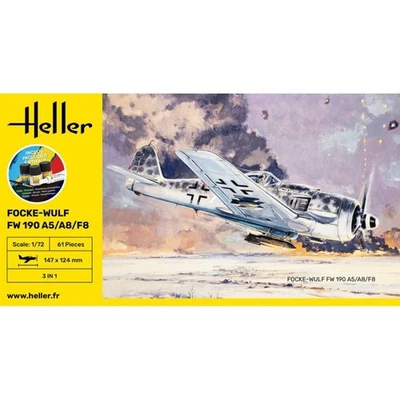 HELLER 56235 maquette starter kit avion Focke Wulf FW 190 A8/F3 échelle 1/72 - Photo 1/4
