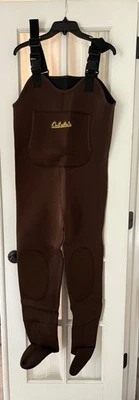 NEW Cabela’s Women Neoprene Chest Waders Med Brown  Stocking Foot - Image 1 of 4