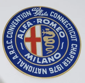 1976 Alfa-Romeo Milano Italy Cars Automobile Brass Sign - Picture 1 of 5