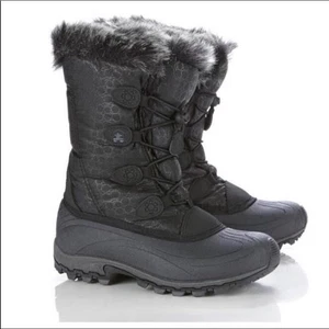 Kamik Momentum US 7.5-8 (Marked UK 6) Fur Lined Tall Snow Boots Black - Picture 1 of 8