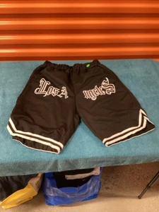 Shein Teens Los Angeles Shorts Size 16 Youth Black Elastic Waist - Picture 1 of 4