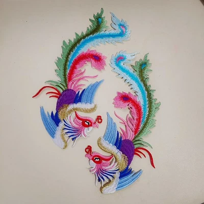 Phoenix Embroidery Patch Embroidery Patch A Pair of Clothing Decoration Patches - Image 1 of 4