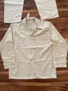 Juego de pijama a rayas amarillas Weldon de colección para hombre talla M usado - Imagen 1 de 6