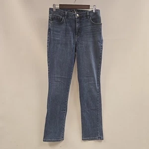 Lee Relaxed Fit Straight Leg High Rise Denim Jeans Womens 10 Long Blue - Picture 1 of 12