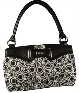 Miche Classic Tasche Hülle/Shell Crystal TOTENKÖPFE & KREISE schwarz/weiß nicht mehr produziert - Bild 1 von 4