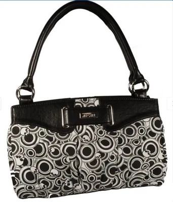 Miche Classic Bag Cover/Shell Crystal SKULLS & CIRCLES Black/White Retired - Image 1 of 4