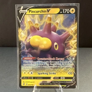 Pokemon Pincurchin V 072/192 Rebel Clash - Ultra Rare Holo - NM - Picture 1 of 2