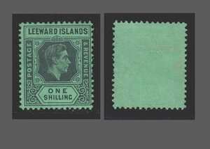 1938 LEWARD ISLANDS KING GEORGE VI ONE Sh. EMERALD LH  SCT.111a SG.110 - Picture 1 of 1