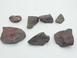 Jaspilite-Hematite. 7 Stones from Ukraine. 224g - Picture 1 of 4