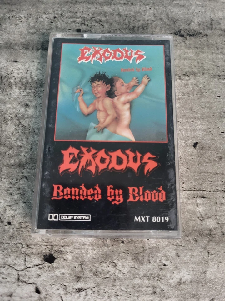 Exodus: Bonded By Blood Cassette Tape 1985 Combat Torrid Records Tested  - Image 1 of 4